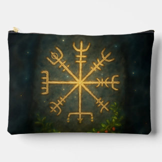 Helm of Awe Aegishjalmur Norse Protective Symbol   Accessory Pouch