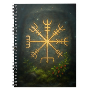Helm of Awe Aegishjalmur Norse Protective Symbol   Notebook