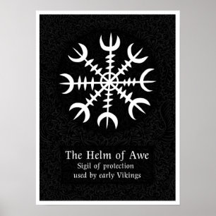 Helm Of Awe Icelandic magical sign - Black