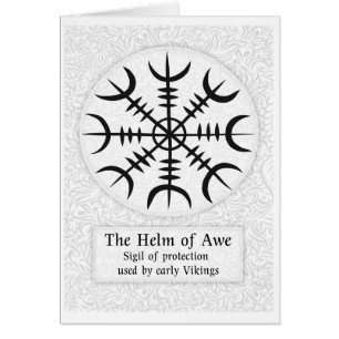 Helm Of Awe Icelandic magical sign - White