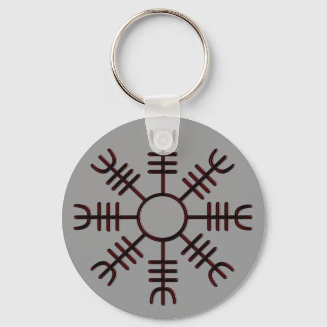 Helm of Awe Red Glow Keychain (Front)