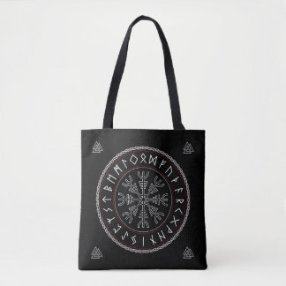 Helm of Awe runes tote bag