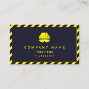Helmet and goggles blue yellow business card