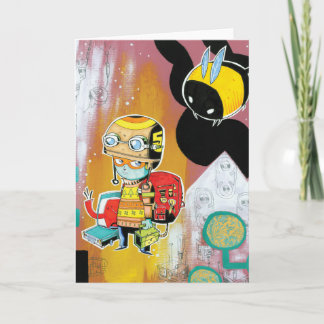 Helmet Boy Greeting Card