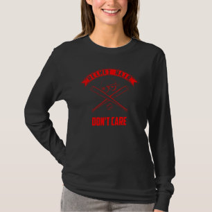Helmet Hair Don T Care Cute I Play Softball T-Shirt