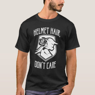 Helmet Hair Don't Care Dirt Biking  Girls Dirt Bik T-Shirt