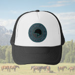 Helmet Hair Don't Care - English Equestrian Helmet Trucker Hat<br><div class="desc">The words "Helmet Hair, Don't Care" encircle a classic black equestrian helmet. It is in an elegant turquoise and silver colour scheme. Your hair may be a mess after your horseback riding adventures but at least you lived to tell the tale, should anything have happened to you! Ironically you can...</div>