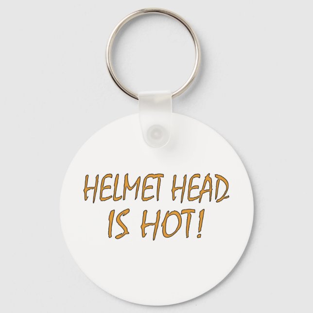 Helmet Head Is Hot Key Ring (Front)