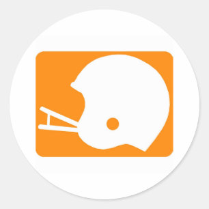 helmet logo classic round sticker