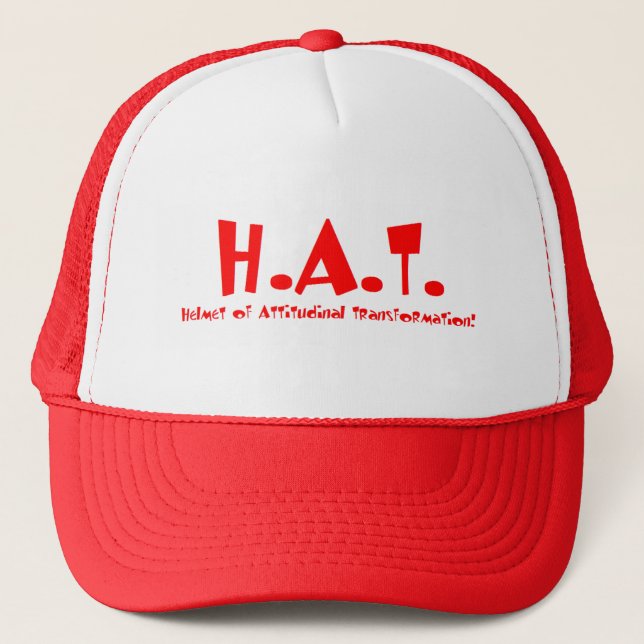 Helmet of Attitudinal Transformation Trucker Hat (Front)