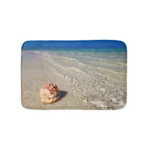 Helmet Shell In Tropical Lagoon Cassis Rufa Bath Mat