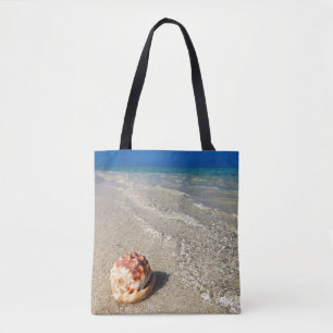 Helmet Shell In Tropical Lagoon Cassis Rufa Tote Bag