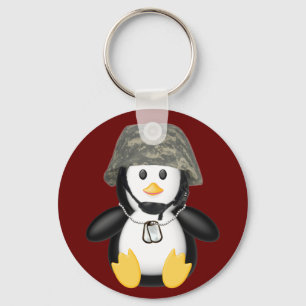 Helmeted Penguin Key Ring