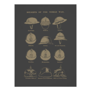 Helmets of the World War 1  Poster