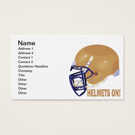 Helmets On Business Card