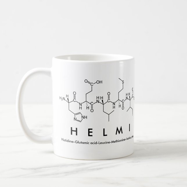 Helmi peptide name mug (Left)