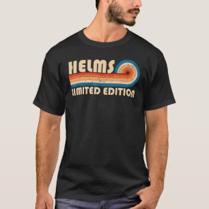 HELMS Surname Retro Vintage 80s 90s Birthday Reuni T-Shirt
