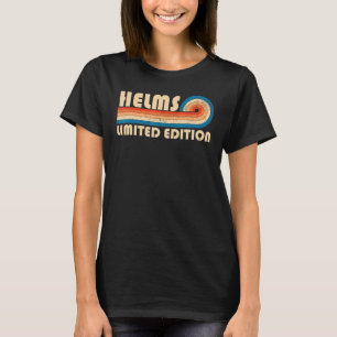 HELMS Surname Retro Vintage 80s 90s Birthday Reuni T-Shirt