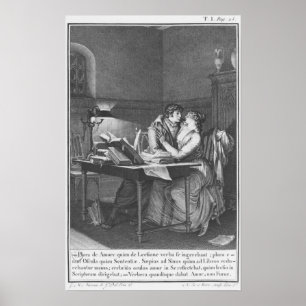 Heloise and Abelard in their study Poster