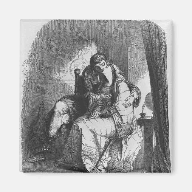 Heloise and Abelard kissing Magnet (Front)
