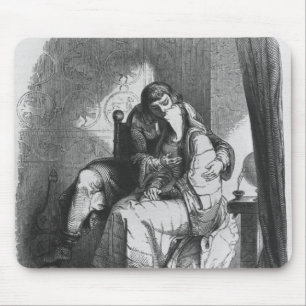 Heloise and Abelard kissing Mouse Mat