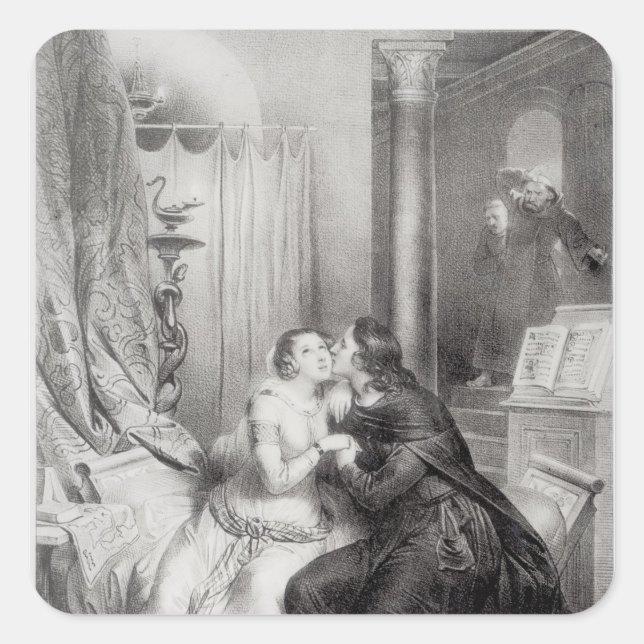 Heloise and Abelard Square Sticker (Front)