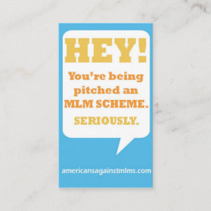 Help a stranger get out of an MLM pitch! Business Card