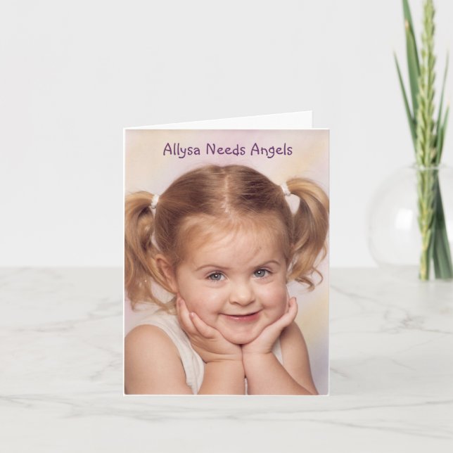 Help Allysa Walk Again - Customised Card (Front)