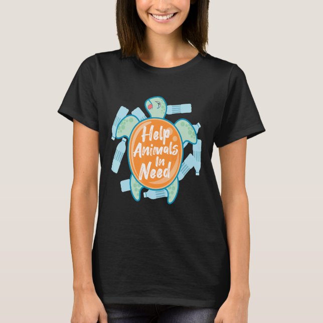 Help Animals Save Turtles Ocean Animal Rescue T-Shirt (Front)