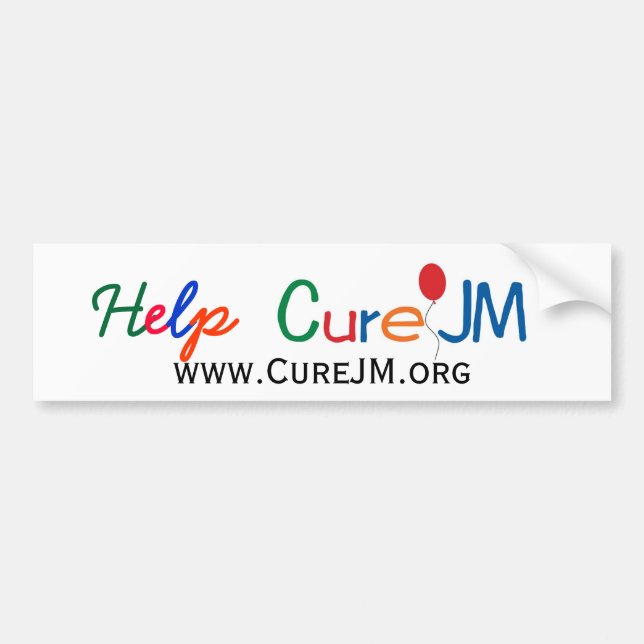 Help Cure JM Bumper Sticker (Front)