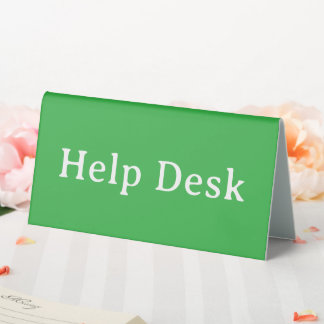 Help Desk | Plastic 6" X 3" Table Tent Sign