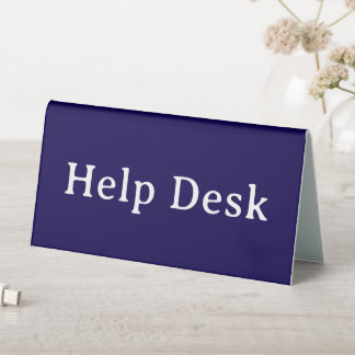 Help Desk | Plastic 6" X 3" Table Tent Sign