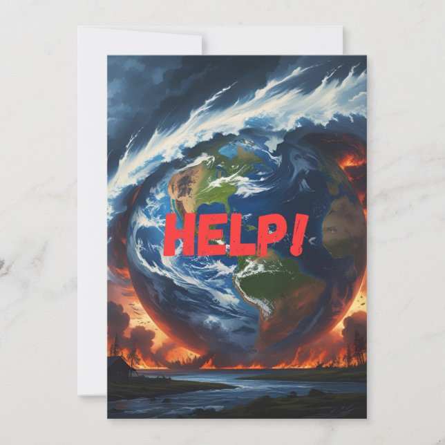 Help! – Earth in Crisis Holiday Card (Front)
