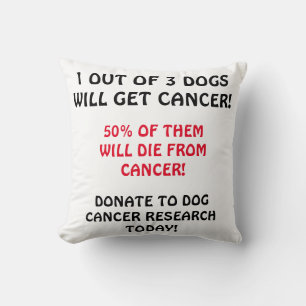 Help Find A Cure - Dog Cancer Awareness Cushion