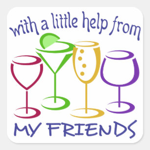 Help From my Friends Square Sticker