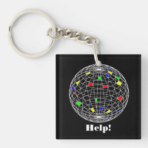 Help, Global warming,personalised Key Ring
