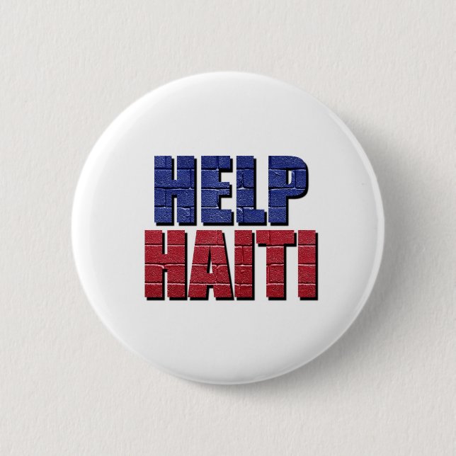 Help Haiti 6 Cm Round Badge (Front)