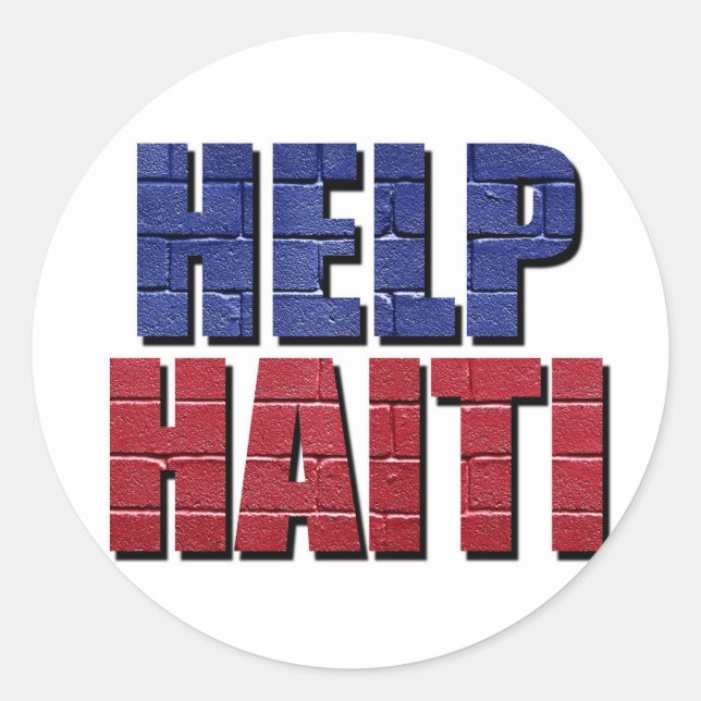 Help Haiti Classic Round Sticker (Front)