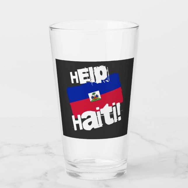 Help Haiti! Glass (Front)
