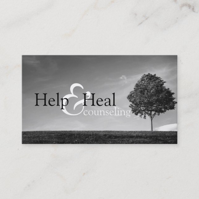 Help Heal Counseling Life Coach Therapy Therapist Business Card (Front)