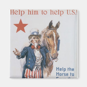 Help Him to Help U.S.! Magnet
