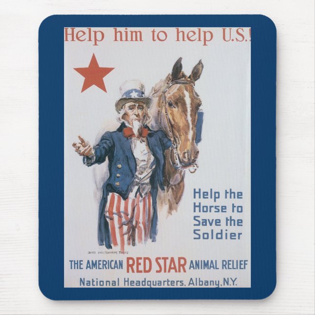 Help Him to Help U.S.! Mouse Mat (Front)