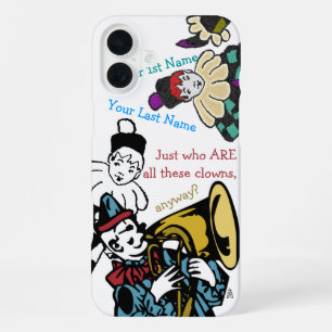 Help! I Am Surrounded By Clowns! - Personalised iPhone 16 Plus Case