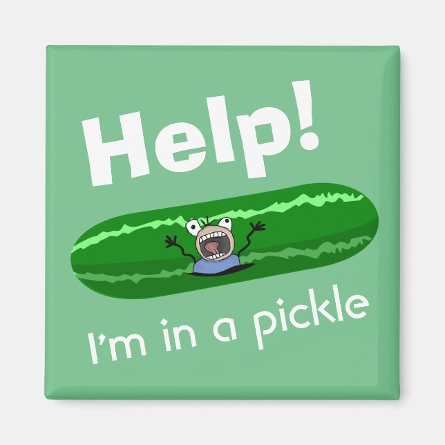 Help I'm in a Pickle Magnet (Front)