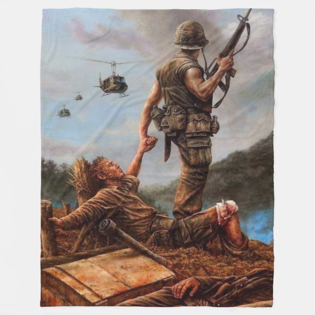 HELP IS ON THE WAY FLEECE BLANKET (Front)