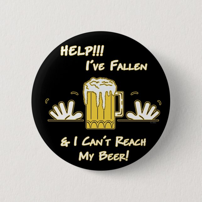 Help I've Fallen (dk) 6 Cm Round Badge (Front)