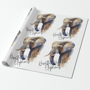 Help Keep Elephants Wild Wrapping Paper