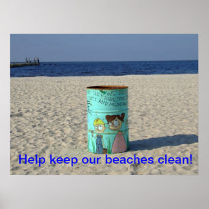 Help keep our beaches clean! poster