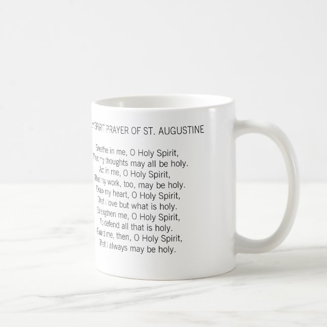 HELP ME BE HOLY PRAYER OF ST. AUGUSTINE MUG (Right)