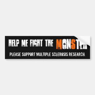 Help me fight the Monster - MS Sticker Dark